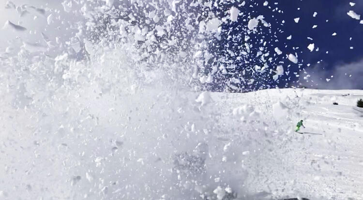 snow covering camera in ski slopes